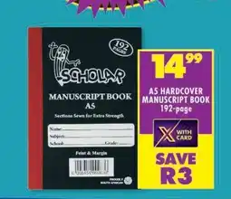 Shoprite A5 HARDCOVER MANUSCRIPT BOOK 192-page offer