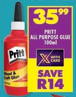Shoprite PRITT ALL PURPOSE GLUE 100ml offer
