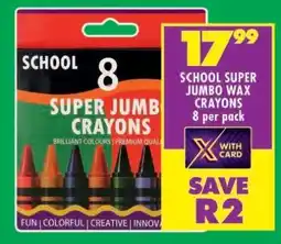 Shoprite SCHOOL SUPER JUMBO WAX CRAYONS offer
