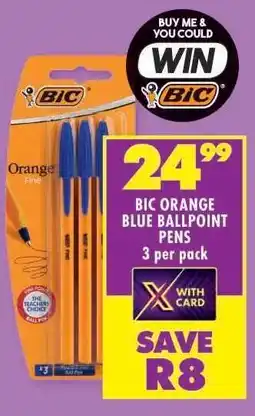 Shoprite BIC ORANGE BLUE BALLPOINT PENS offer