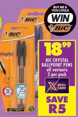 Shoprite BIC CRYSTAL BALLPOINT PENS offer