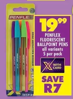 Shoprite PENFLEX FLUORESCENT BALLPOINT PENS offer
