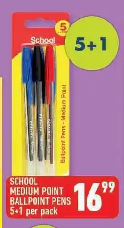 Shoprite SCHOOL MEDIUM POINT BALLPOINT PENS offer