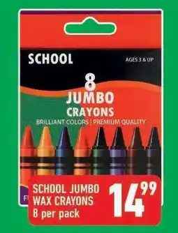 Shoprite SCHOOL JUMBO WAX CRAYONS offer
