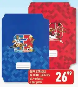 Shoprite SUPA STRIKAS A4 BOOK JACKETS offer
