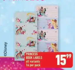 Shoprite PRINCESS BOOK LABELS offer