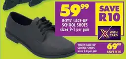 Shoprite BOYS' LACE-UP SCHOOL SHOES offer