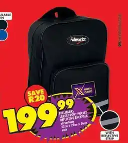 Shoprite FULLMARKS LARGE FRONT POCKET REFLECTIVE BACKPACK offer