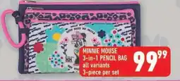 Shoprite MINNIE MOUSE 3-in-1 PENCIL BAG offer