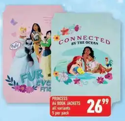 Shoprite PRINCESS A4 BOOK JACKETS offer