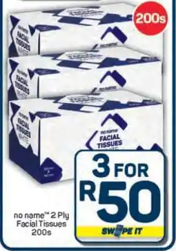 Pick n Pay no name 2 Ply Facial Tissues 200s offer