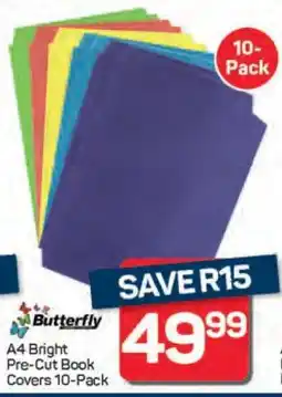 Pick n Pay Butterfly A4 Bright Pre-Cut Book Covers 10-Pack offer