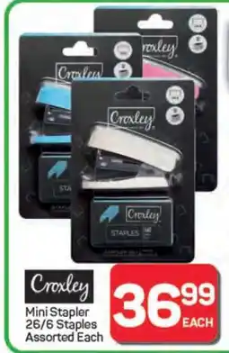 Pick n Pay Croxley Mini Stapler 26/6 Staples Assorted Each offer