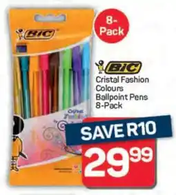 Pick n Pay BIC Cristal Fashion Colours Ballpoint Pens 8-Pack offer