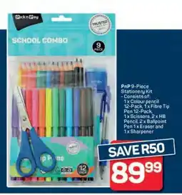 Pick n Pay PnP 9-Piece Stationery Kit offer