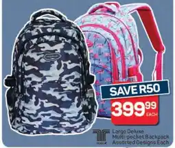 Pick n Pay Large Deluxe Multi-pocket Backpack Assorted Designs Each offer