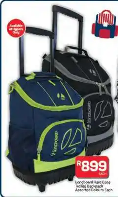 Pick n Pay Longboard Hard Base Trolley Backpack Assorted Colours Each offer
