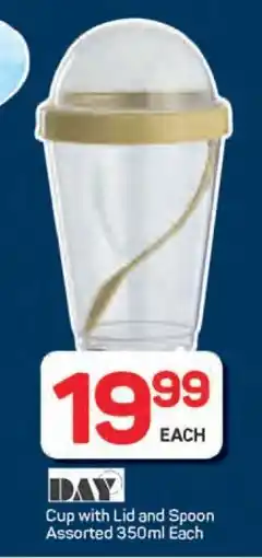 Pick n Pay Cup with Lid and Spoon Assorted 350ml Each offer