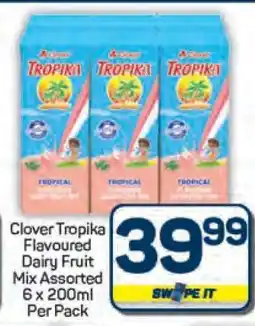 Pick n Pay Clover Tropika Flavoured Dairy Fruit Mix Assorted 6 x 200ml Per Pack offer