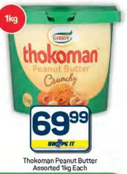 Pick n Pay Thokoman Peanut Butter Assorted 1kg Each offer