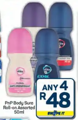 Pick n Pay PnP Body Sure Roll-on Assorted 50ml offer