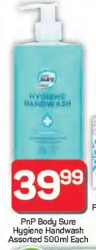 Pick n Pay PnP Body Sure Hygiene Handwash Assorted 500ml Each offer