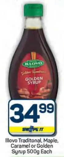 Pick n Pay Illovo Traditonal, Maple, Caramel or Golden Syrup 500g Each offer