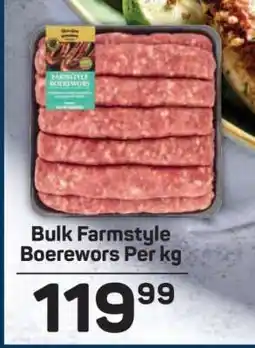 Pick n Pay Bulk Farmstyle Boerewors Per kg offer