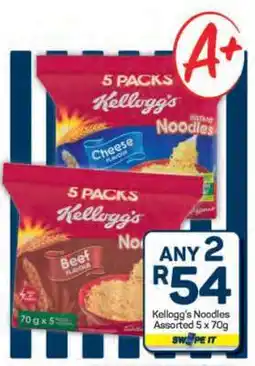 Pick n Pay Kellogg's Noodles Assorted 5 x 70g offer