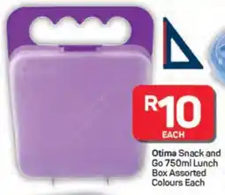 Pick n Pay Otima Snack and Go 750ml Lunch Box Assorted Colours Each offer
