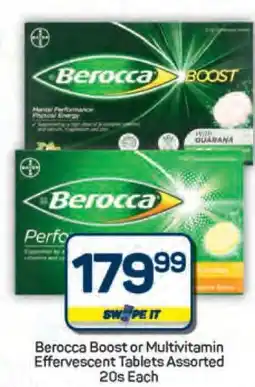 Pick n Pay Berocca Boost or Multivitamin Effervescent Tablets Assorted 20s Each offer