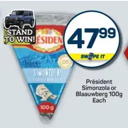 Pick n Pay Président Simonzola or Blaauwberg 100g Each offer