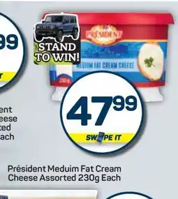 Pick n Pay Président Meduim Fat Cream Cheese Assorted 230g Each offer