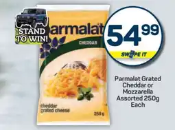 Pick n Pay Parmalat Grated Cheddar or Mozzarella Assorted 250g offer