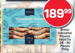 Pick n Pay Breco Vannamei Prawns Head On 26 - 30 Pieces 700g offer