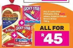 Game Lucky Star Pilchards & Albany Bread Combo offer
