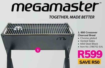 Game Megamaster 600 Crossover Charcoal Braai offer