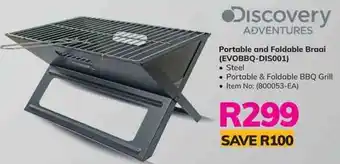 Game Discovery Adventures Portable and Foldable Braai(EVOBBQ-DIS001) offer