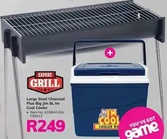 Game Expert Grill Large Steel Charcoal offer