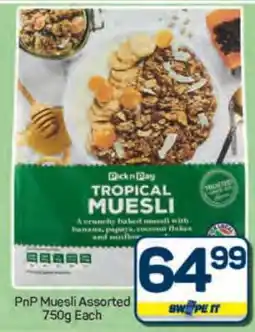 Pick n Pay PnP Muesli Assorted 750g Each offer