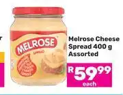 Game Melrose Cheese Spread Assorted-400g offer