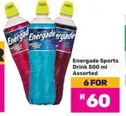 Game Energade Sports Drink Assorted-For 6 x 500ml offer
