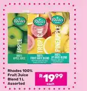 Game Rhodes 100% fruit Juice Blend Assorted-1L Each offer