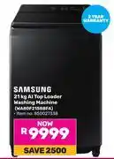 Game Samsung 21Kg AI Top Loader Washing Machine WA80F21S8BFA (850027338) offer