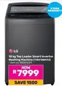 Game LG 18Kg Top Loader Smart Inverter Washing Machine T18V1NDHT2 (850015317) offer