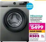 Game Hisense 8Kg Front Loader Washing Machine WFQP8012VMT (850007324) offer