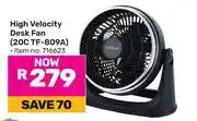 Game Logik High Velocity Desk Fan 20C TF-809A (716623) offer
