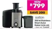 Game Salton 350W Stainless Steel Juice Maker SJM-40 (758888) offer