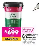 Game Simple Choice Roof & Pave Paint Assorted-20Ltr offer