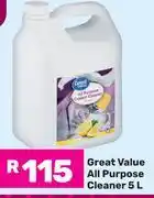 Game Great Value All Purpose Cleaner-5L offer